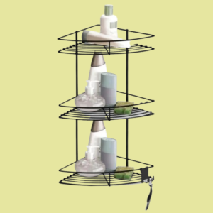 Esquinero triple con gancho móvil negro mate - FUTURE