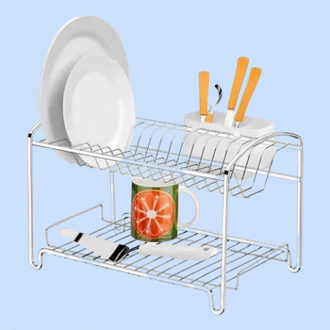 ESCURREPLATOS CON BANDEJA CROMADO – FUTURE