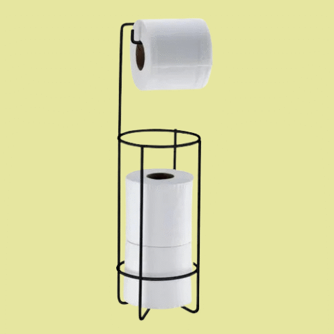 Portarrollos de piso negro mate FUTURE