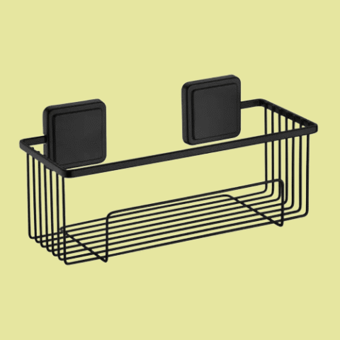 Organizador de baño adhesivo – negro mate – FUTURE