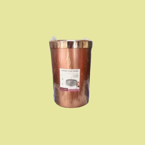 Basurero 8 litros color oro rosado