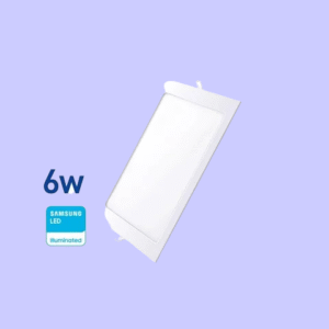 Panel Led EMBUTIR CUADRADO 6W 12 cm fría o cálida WELLMAX