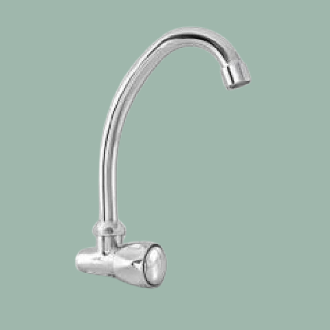 Griferia unitario de pared MILAN pico alto ZINC