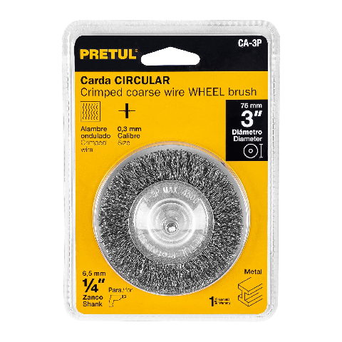 Cepillo circular 75 mm acero 0.3mm PRETUL