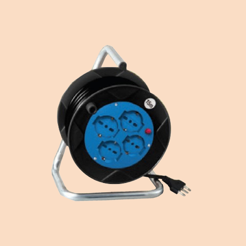 Alargue carrete 4 schuko 15 mtrs 10A VOLTA