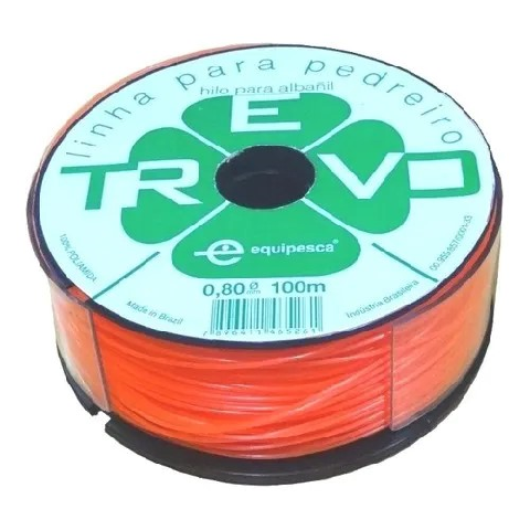 Tanza albañil naranja 0.8 x 100 metros TREVO