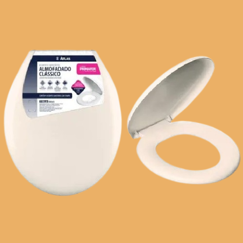 Tapa inodoro acolchonada clasico MARFIL ATLAS