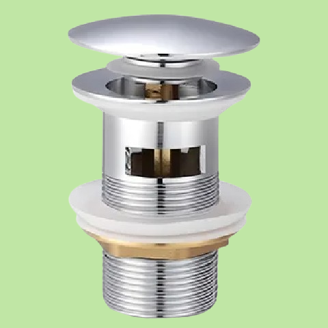 VALVULA LAVATORIO CLICK PLUS CON DESVORDE 1 1/4″ ACERO INOX