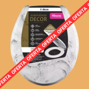 Tapa inodoro acolchonada marmol blanca