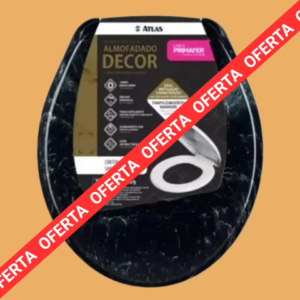 Tapa inodoro acolchonado marmol negro