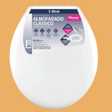 Tapa inodoro acolchonada clasico BLANCO ATLAS