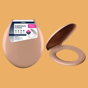Tapa inodoro acolchonada clasico CARAMELO ATLAS